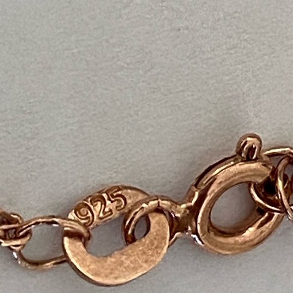 925 Silver bracelet rectangle bar clear cz stones - Picture 3 of 3